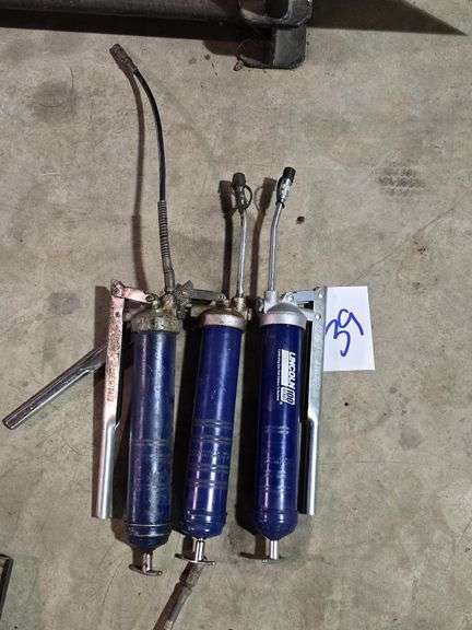 LOT OF 3 GREASE GUNS
