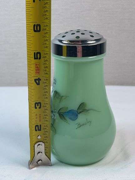 MOSSER GREEN GLASS SUGAR SHAKER