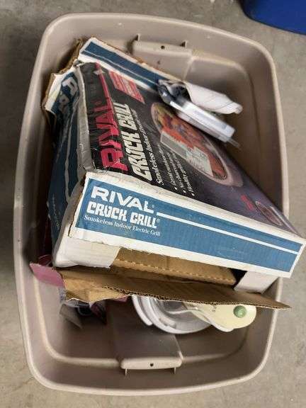 Tote w/ misc. Kitchenware