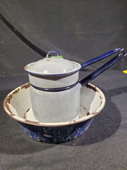 GRANITE-WARE - BOWL & DOUBLE BOILER