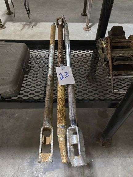 LOT OF 3 WINCH STRAP BARS