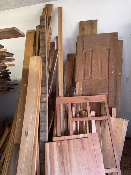 Assortment of Oak and Cherry Lumber