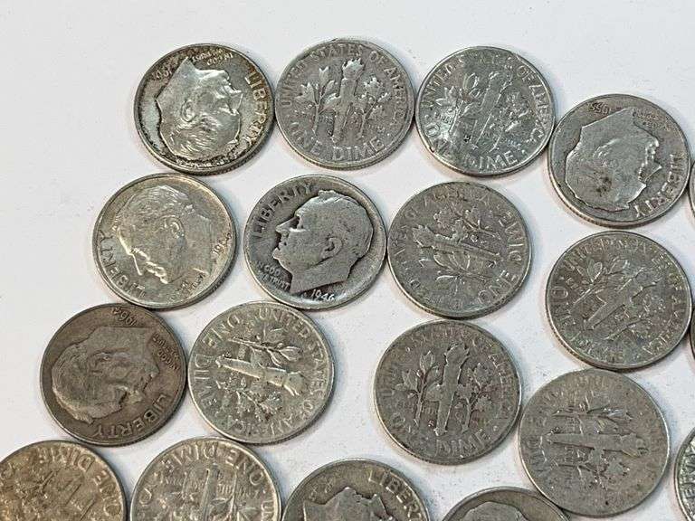 (30) Pre 1965 Roosevelt Dimes