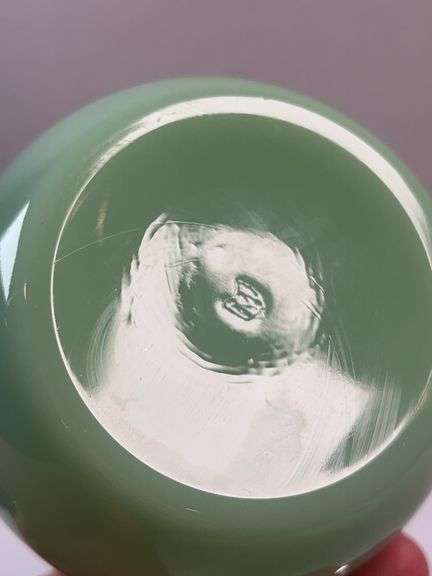 MOSSER GREEN GLASS SUGAR SHAKER