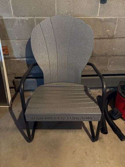 Outdoor pvc chair with crack