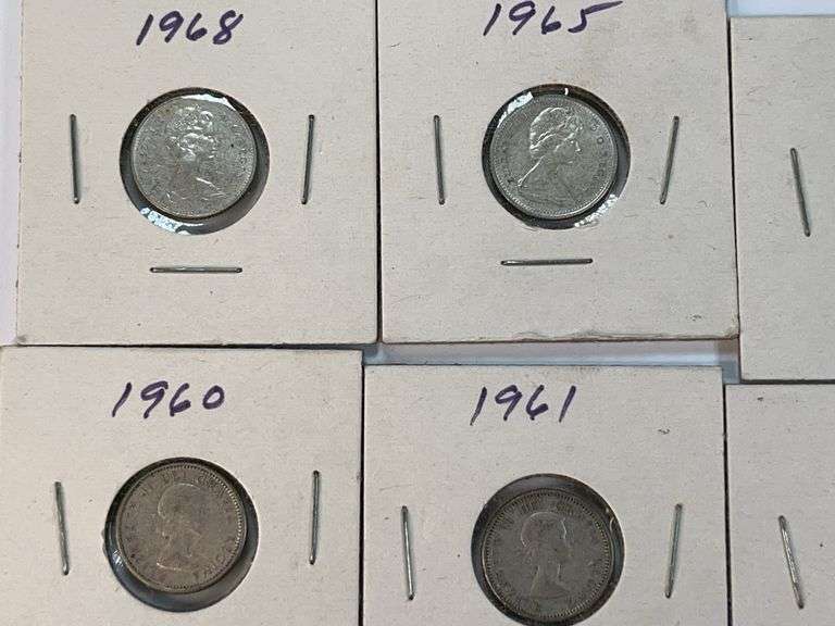 (14) Canadian Silver Dimes