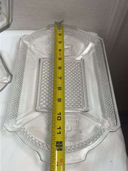 ANTIQUE MCKEE EAPG DEER AND PINE TREES GLASS SET