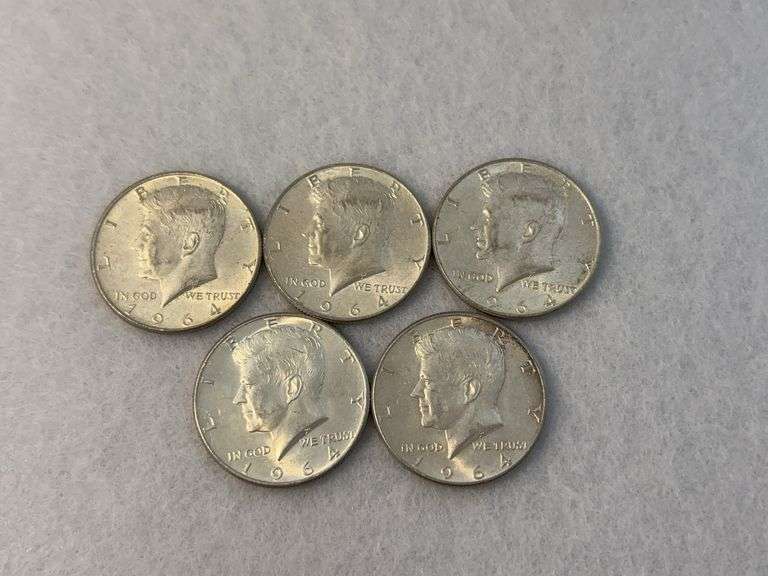 5 1964 Kennedy Halves