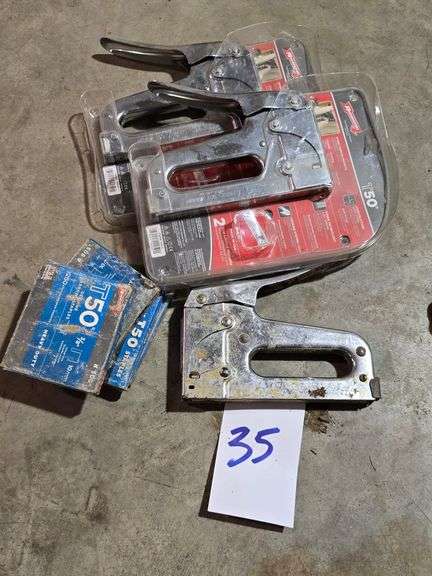 LOT OF 3-T50 STAPLERS WITH STAPLES