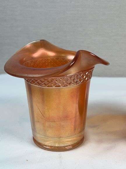 Fenton Marigold Carnival  Mug and Creamer