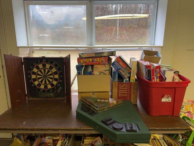 Board Games, Dart Board and other misc. Games