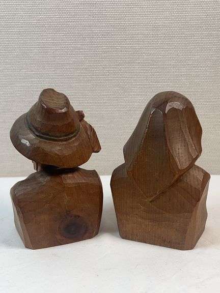 GERMAN HAND-CARVED HEAD FIGURINES