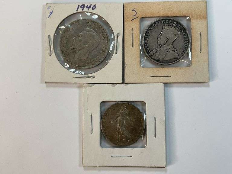 (3) Foreign Coins with Silver Content