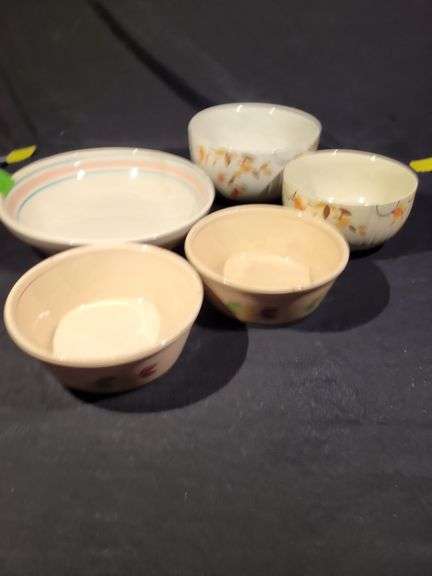 ASSORTED BOWLS- some damage