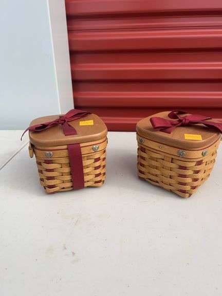 (2) Miniature Longaberger Sweetest Gift Baskets