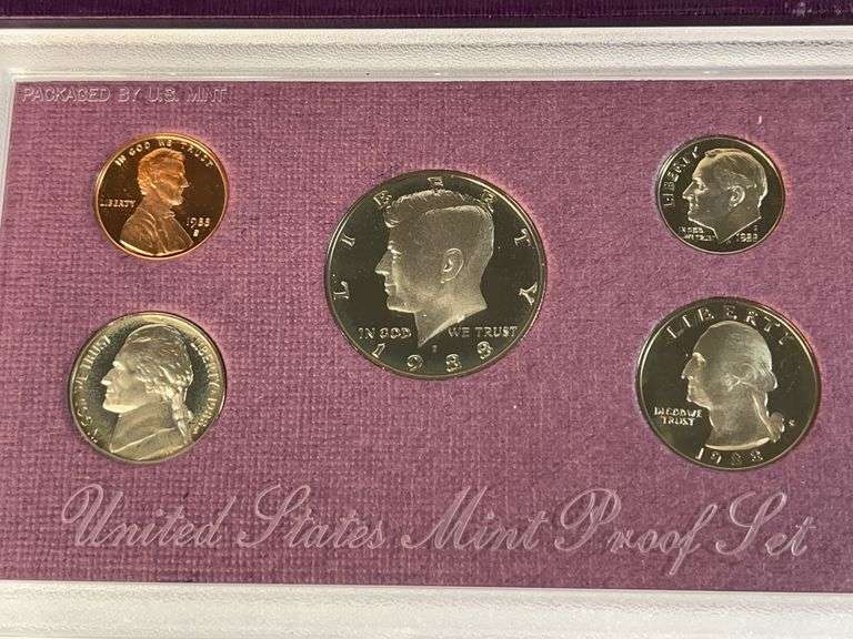 1987, 1988, 1989, 1990 US Proof Sets