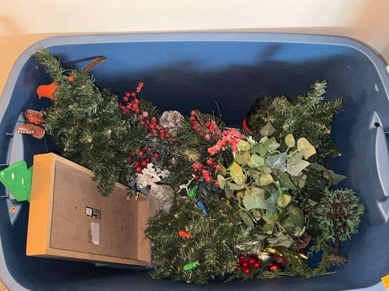 Tote Full of Christmas Decor