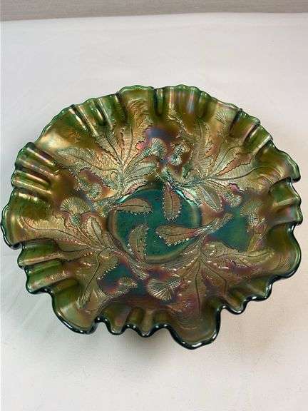 FENTON CARNIVAL GLASS THORN PATTERN BOWL