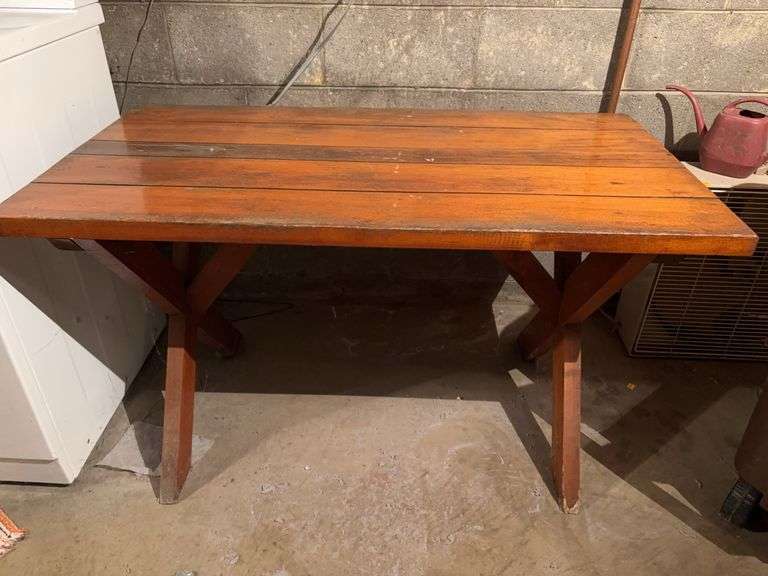 Wooden table 25.5”d x 48”w x 28”h