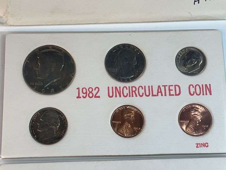 1980, 1981, 1982 Uncirculated Mint Sets
