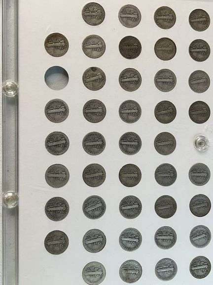 Mercury Dimes Set -Missing 1916D