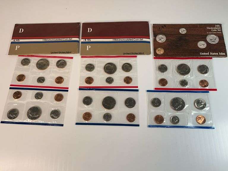 (2) 1984, 1985 Uncirculated Mint Sets