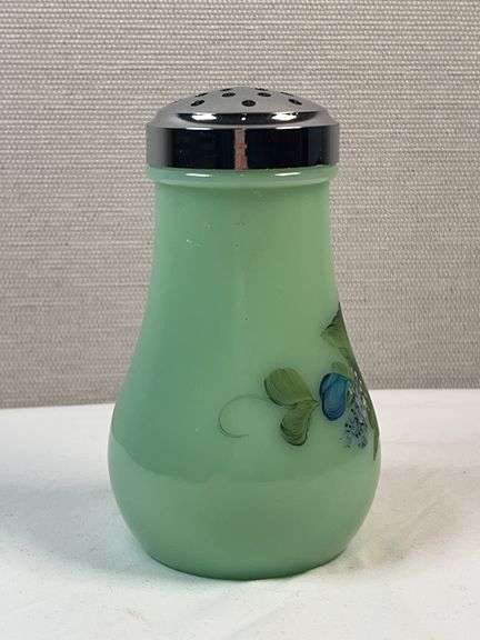 MOSSER GREEN GLASS SUGAR SHAKER