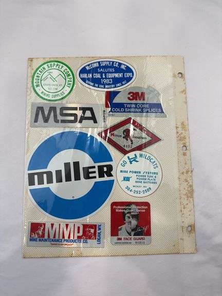 (18) Coal Miner Hardhat Stickers