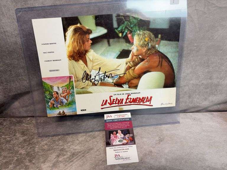 Meg Foster Signed La Selva Esmeralda Movie Lobby Card - JSA