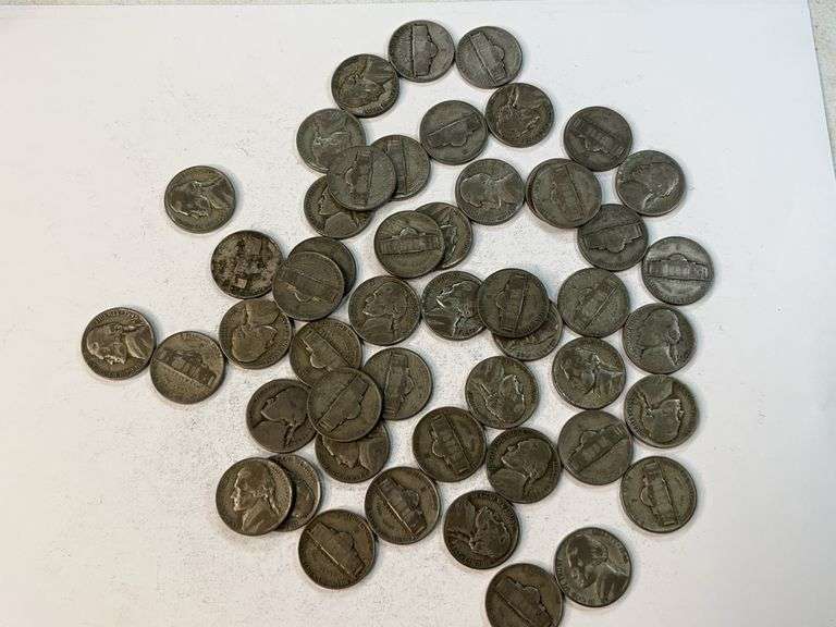 (50) Wartime Jefferson Nickels