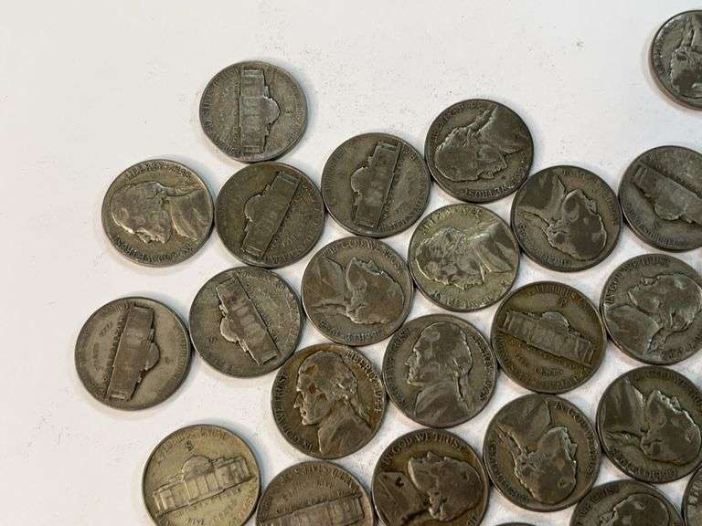 (50) Wartime Jefferson Nickels