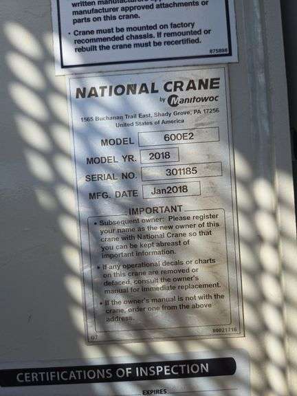 2019 Peterbilt PB348 showing 18,201 mi, 5,443 hrs - runs