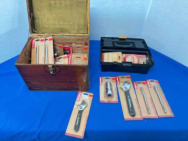 Vintage Toolbox w/New Workshop Tools