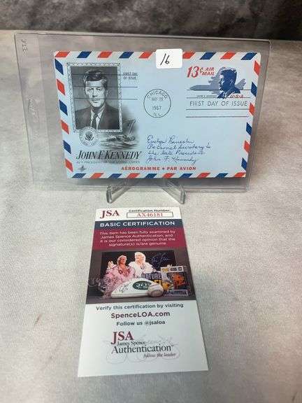 Evelyn Lincoln Signed First Day Cover - JSA