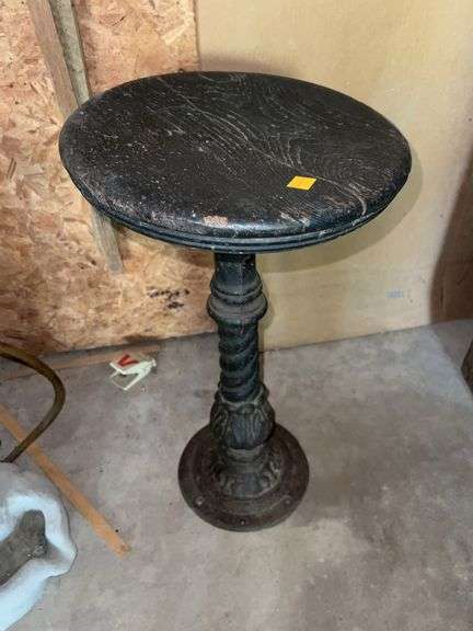 Vintage Wooden and Cast Iron Planter Stand