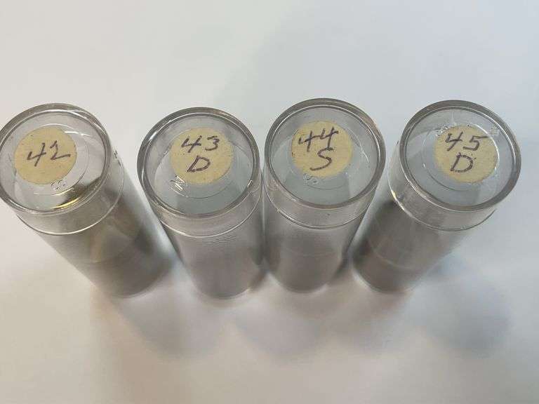 (22) 1942, (1) 1943D, (4) 1944S, (16) 1945D Jefferson Nickels