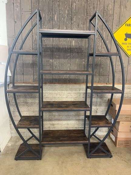 Metal Shelf 69” H 55”W 12” D