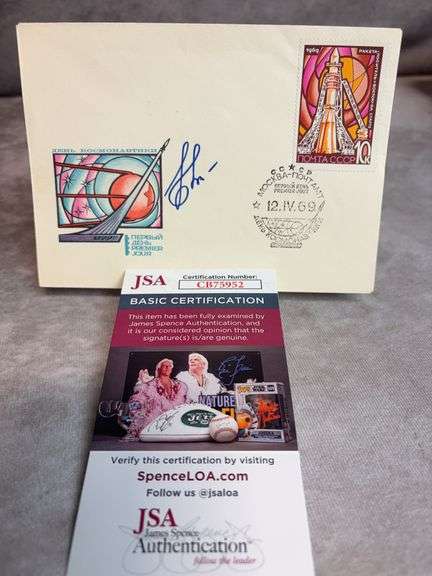 Valery Bykovsky Signed First Day Cover - JSA