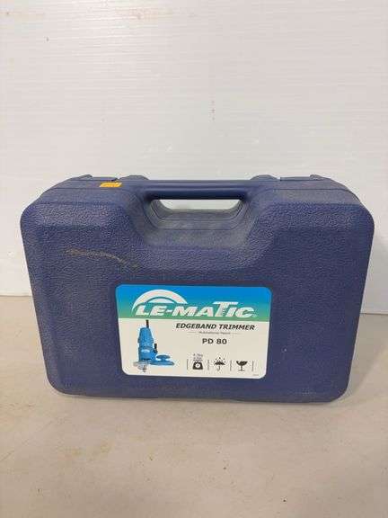 Le-Matic edgeband trimmer PD80 w/ case - works
