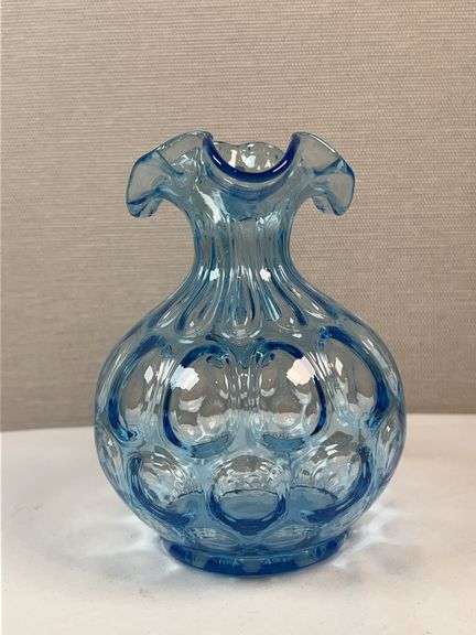 FENTON BLUE GLASS COIN DOT