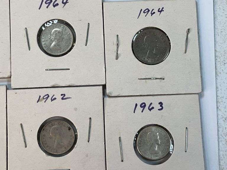 (14) Canadian Silver Dimes