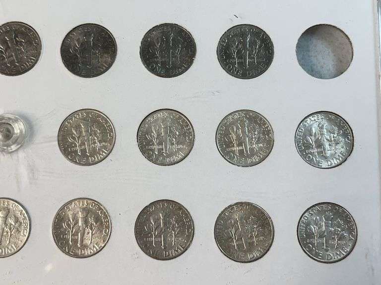 Roosevelt Dime Set, 1884 and 1857 Seated Liberty Dimes