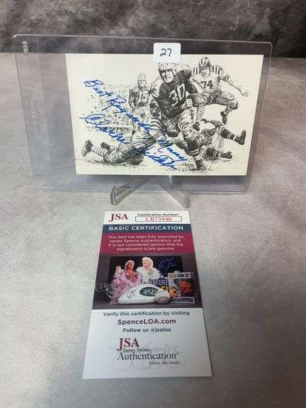 Clarke Hinkle Signed Postcard - JSA