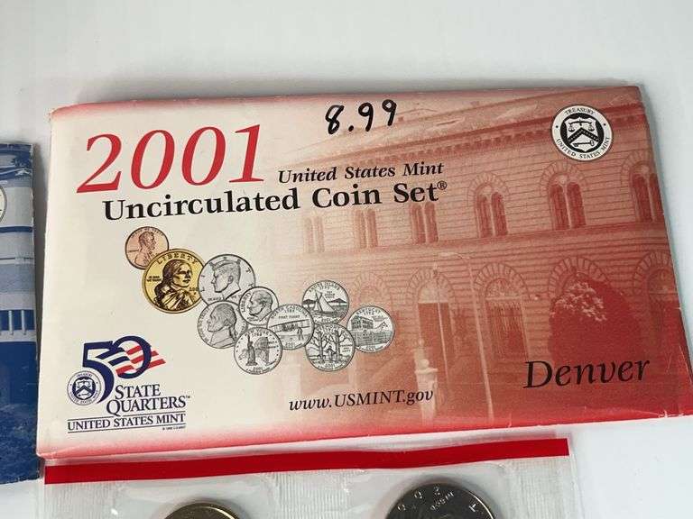 2000 and 2001 Denver and Philadelphia Mint Uncirculated Sets