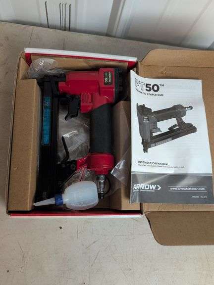 Arrow PT50 pneumatic staple gun - appears NIB