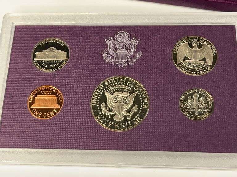 1987, 1988, 1989, 1990 US Proof Sets