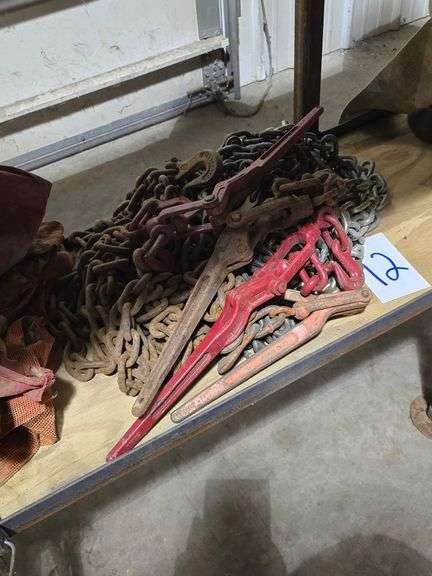 LOT OF 4-5/16 CHAINS WITH SNAP BINDERS 3-20' AND 1-15'
