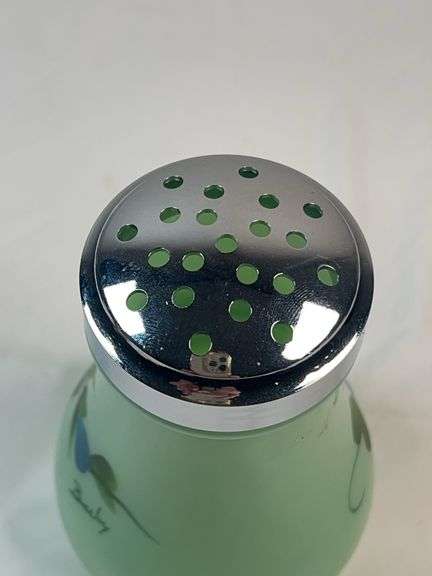 MOSSER GREEN GLASS SUGAR SHAKER