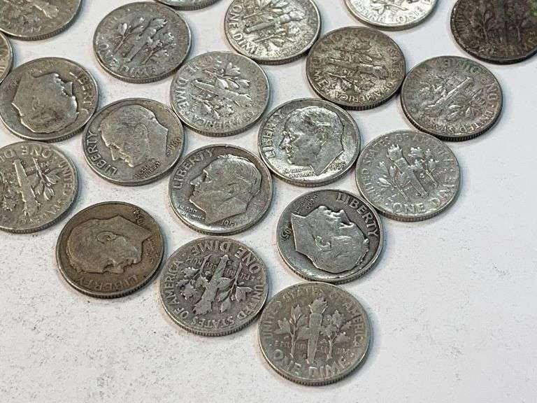 (30) Pre 1965 Roosevelt Dimes