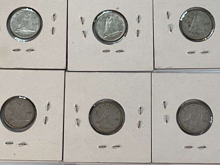 (14) Canadian Silver Dimes